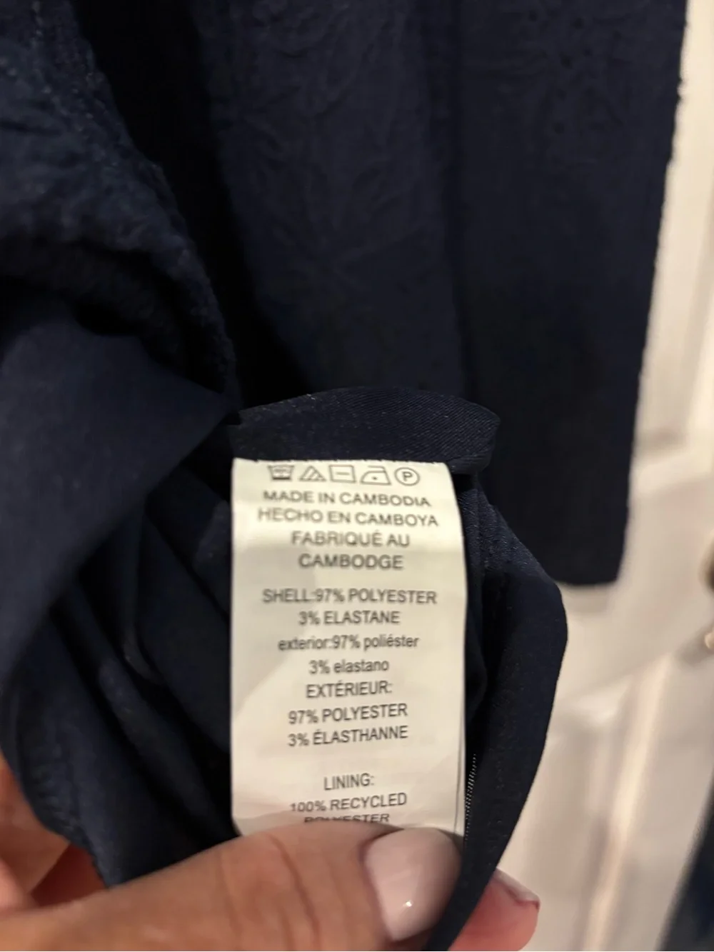 Michael Kors Navy Textured Mini Dress